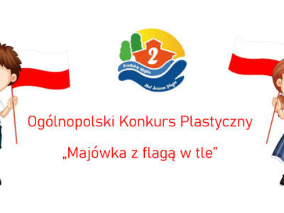 MAJÓWKA Z FLAGA W TLE