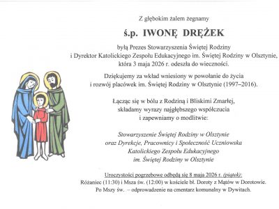 Z głębokim żalem żegnamy ś.p. Iwonę Drężek
